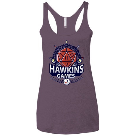 T-Shirts Vintage Purple / X-Small Hawkins Games Women's Triblend Racerback Tank