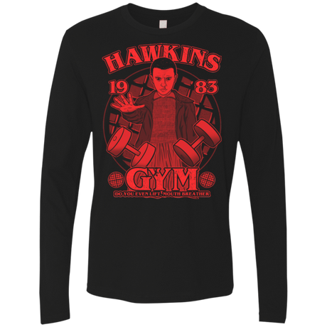 T-Shirts Black / Small Hawkins Gym Men's Premium Long Sleeve