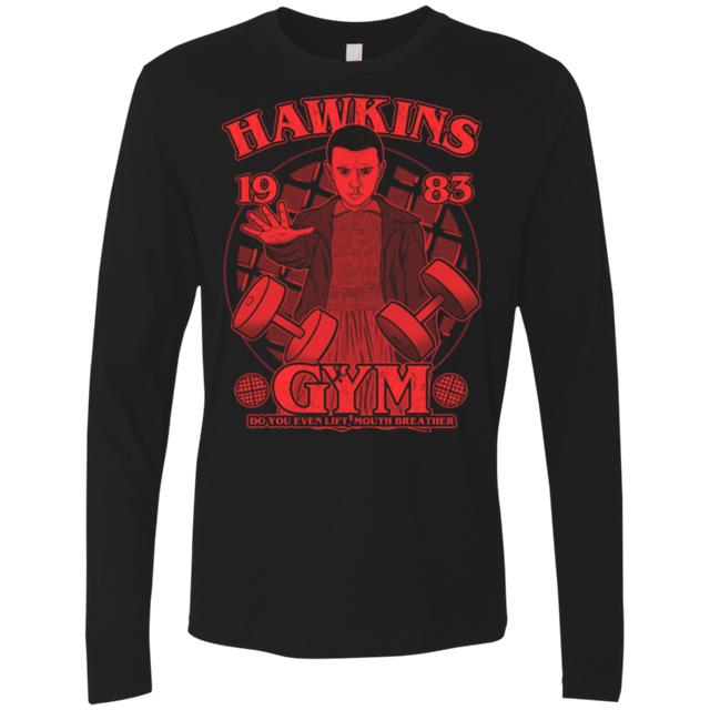 T-Shirts Black / Small Hawkins Gym Men's Premium Long Sleeve