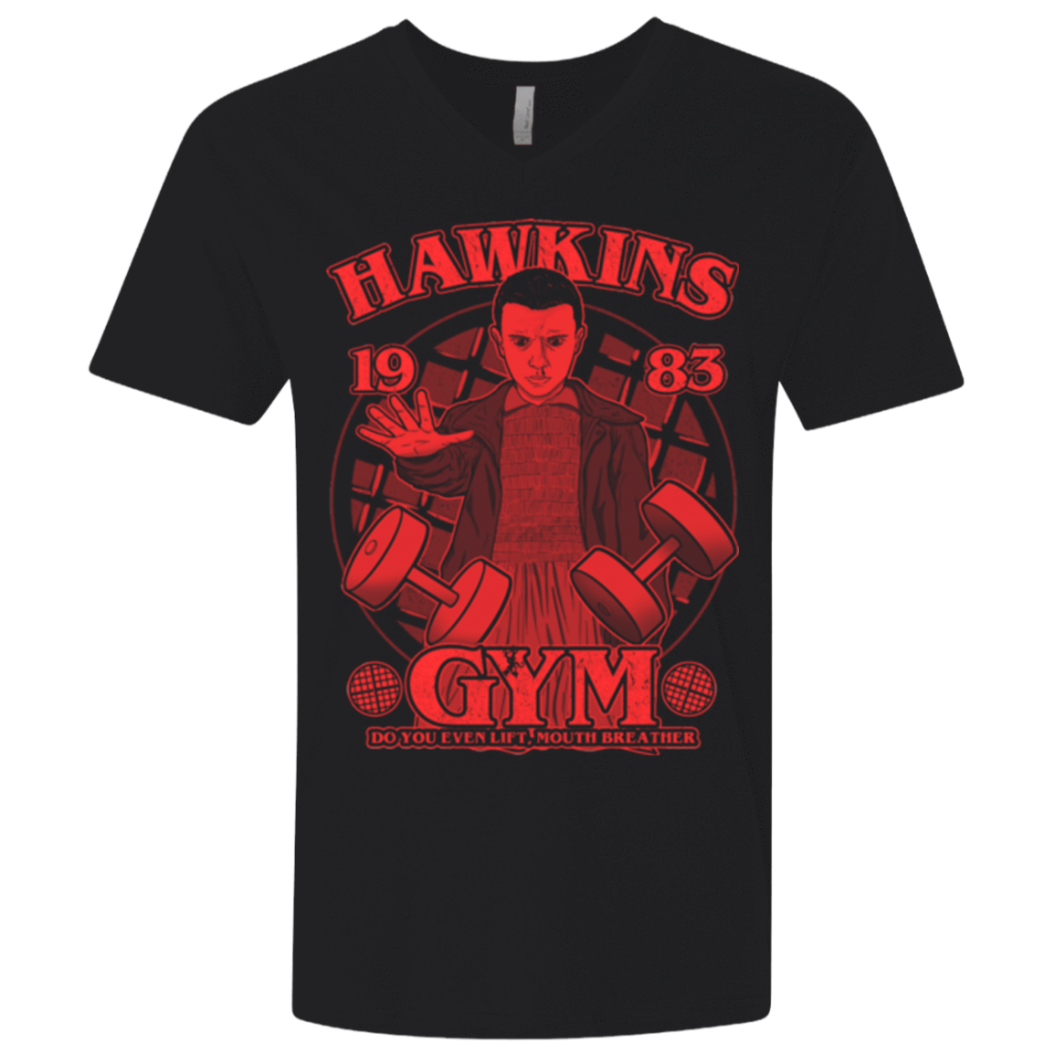 T-Shirts Black / X-Small Hawkins Gym Men's Premium V-Neck