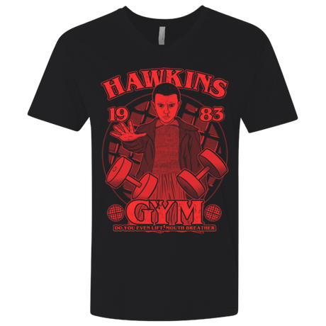 T-Shirts Black / X-Small Hawkins Gym Men's Premium V-Neck