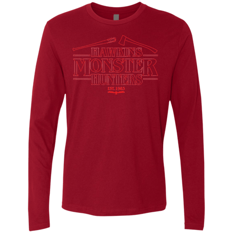 T-Shirts Cardinal / Small Hawkins Monster Hunters Men's Premium Long Sleeve