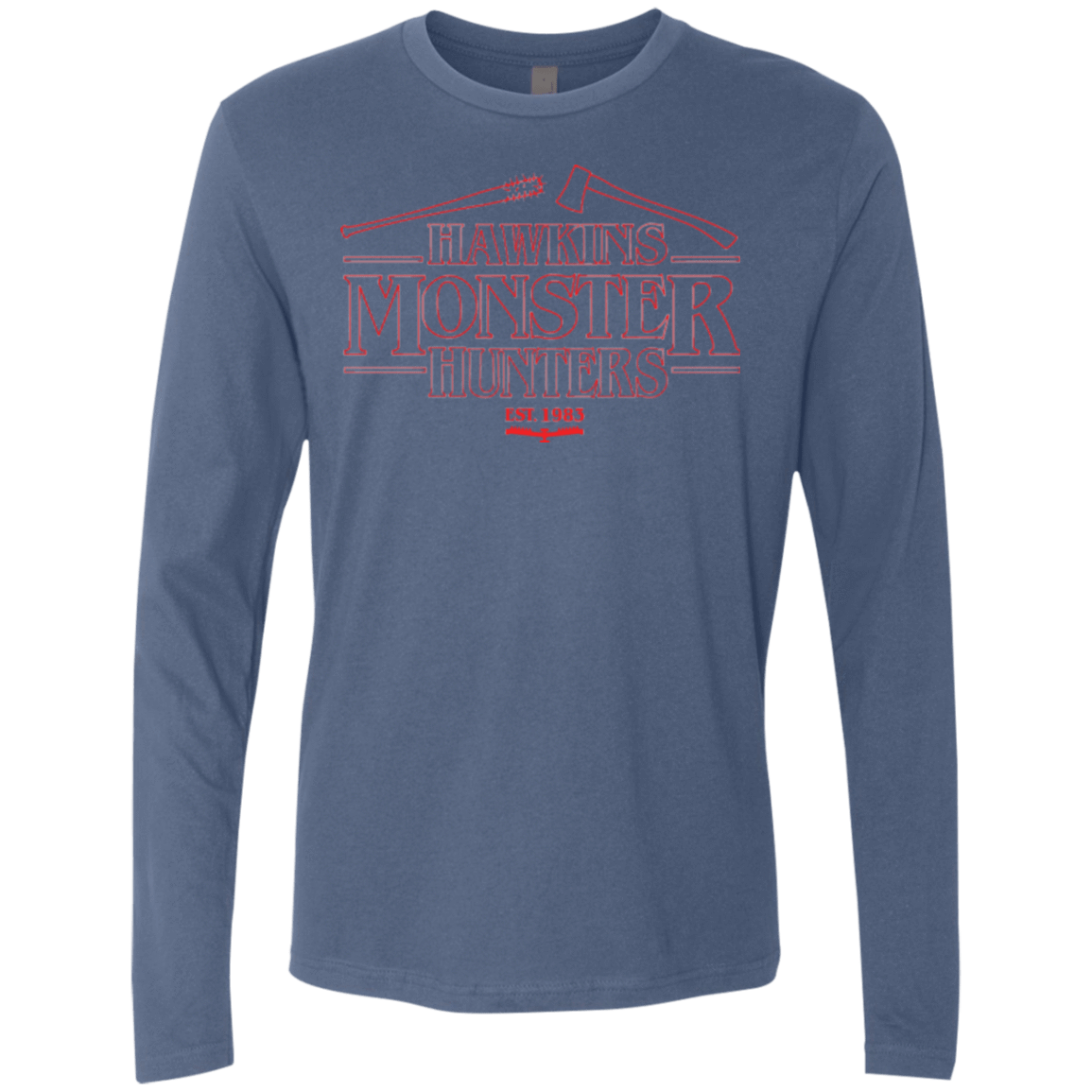 T-Shirts Indigo / Small Hawkins Monster Hunters Men's Premium Long Sleeve