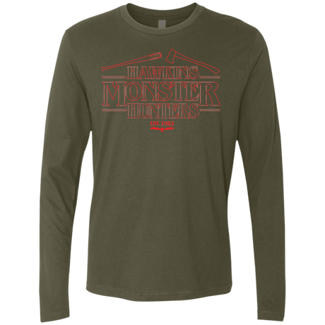 T-Shirts Military Green / Small Hawkins Monster Hunters Men's Premium Long Sleeve