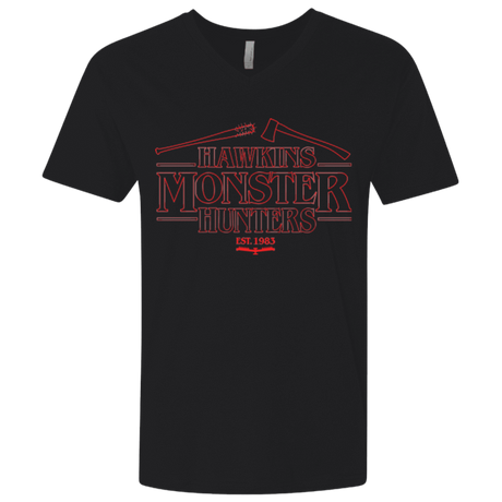 T-Shirts Black / X-Small Hawkins Monster Hunters Men's Premium V-Neck