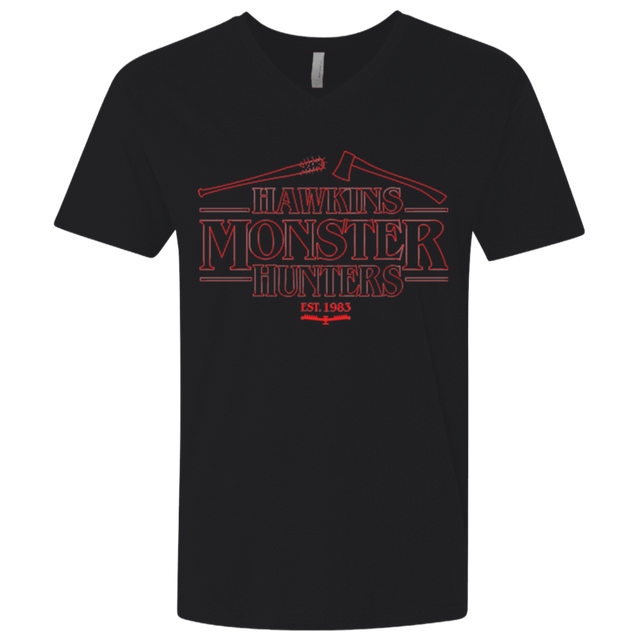 T-Shirts Black / X-Small Hawkins Monster Hunters Men's Premium V-Neck
