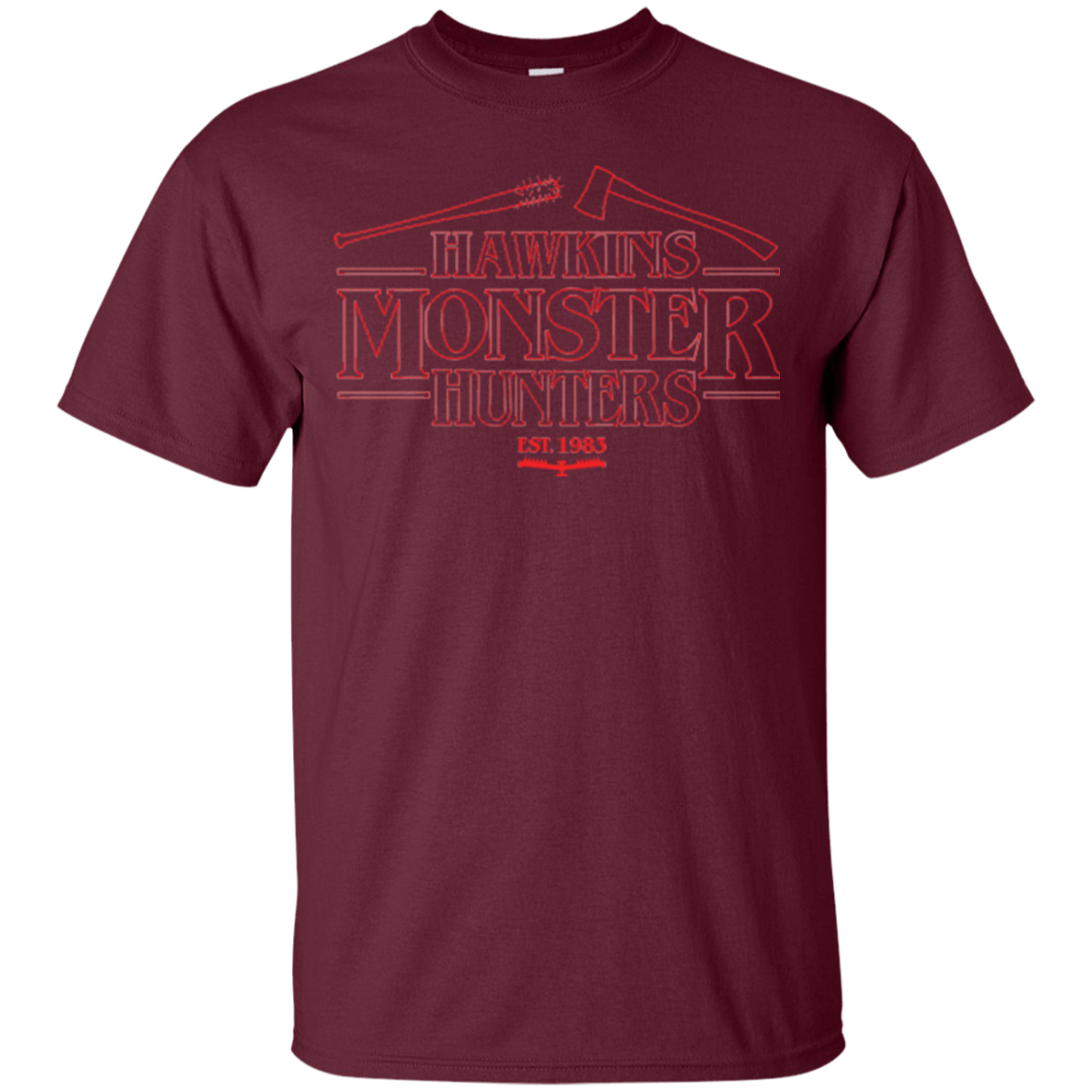 T-Shirts Maroon / Small Hawkins Monster Hunters T-Shirt