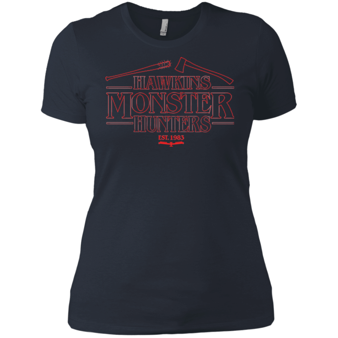 T-Shirts Indigo / X-Small Hawkins Monster Hunters Women's Premium T-Shirt