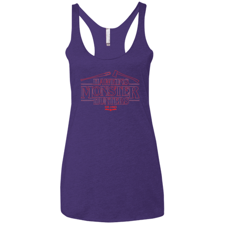 T-Shirts Purple / X-Small Hawkins Monster Hunters Women's Triblend Racerback Tank