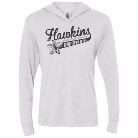 T-Shirts Heather White / X-Small Hawkins Role Playing Tournament Triblend Long Sleeve Hoodie Tee