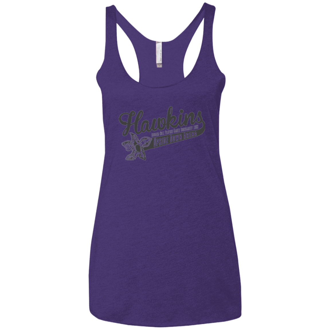 T-Shirts Purple / X-Small Hawkins Role Playing Tournament Women's Triblend Racerback Tank