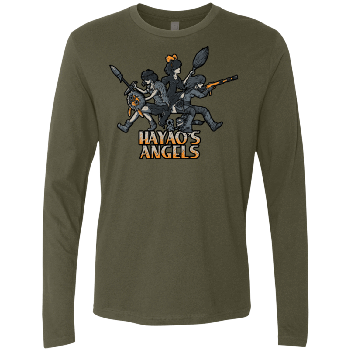 T-Shirts Military Green / Small HAYAOS-ANGELS Men's Premium Long Sleeve