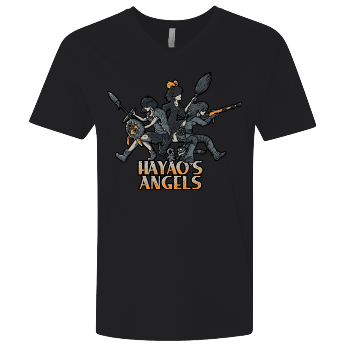 T-Shirts Black / X-Small HAYAOS-ANGELS Men's Premium V-Neck