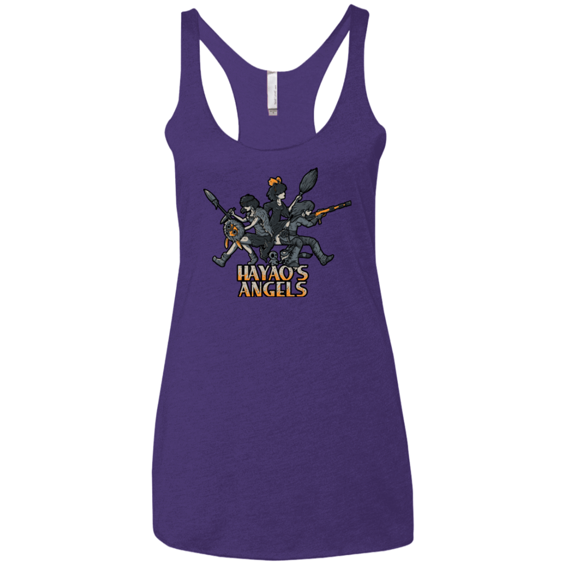 T-Shirts Purple / X-Small HAYAOS-ANGELS Women's Triblend Racerback Tank