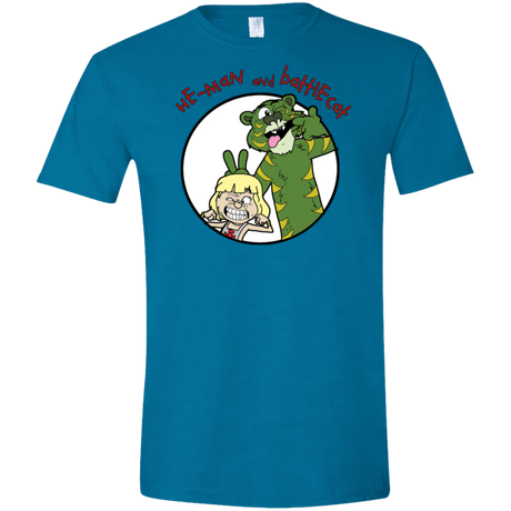 T-Shirts Antique Sapphire / S He Man and Battlecat Men's Semi-Fitted Softstyle