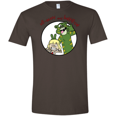 T-Shirts Dark Chocolate / S He Man and Battlecat Men's Semi-Fitted Softstyle