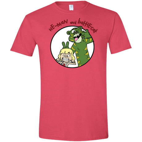 T-Shirts Heather Red / S He Man and Battlecat Men's Semi-Fitted Softstyle