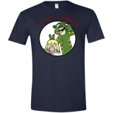 T-Shirts Navy / X-Small He Man and Battlecat Men's Semi-Fitted Softstyle