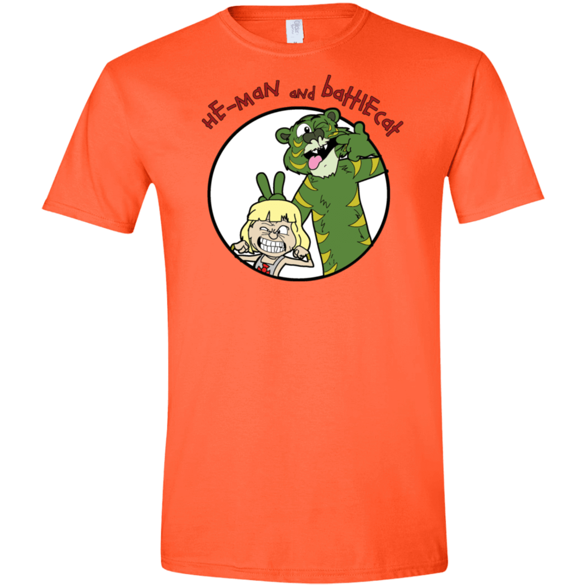 T-Shirts Orange / S He Man and Battlecat Men's Semi-Fitted Softstyle
