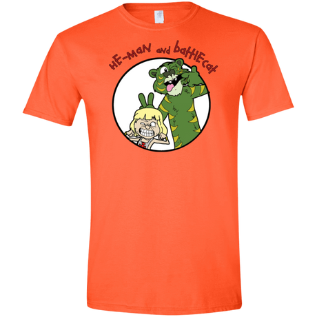 T-Shirts Orange / S He Man and Battlecat Men's Semi-Fitted Softstyle