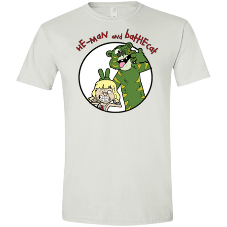 T-Shirts White / X-Small He Man and Battlecat Men's Semi-Fitted Softstyle