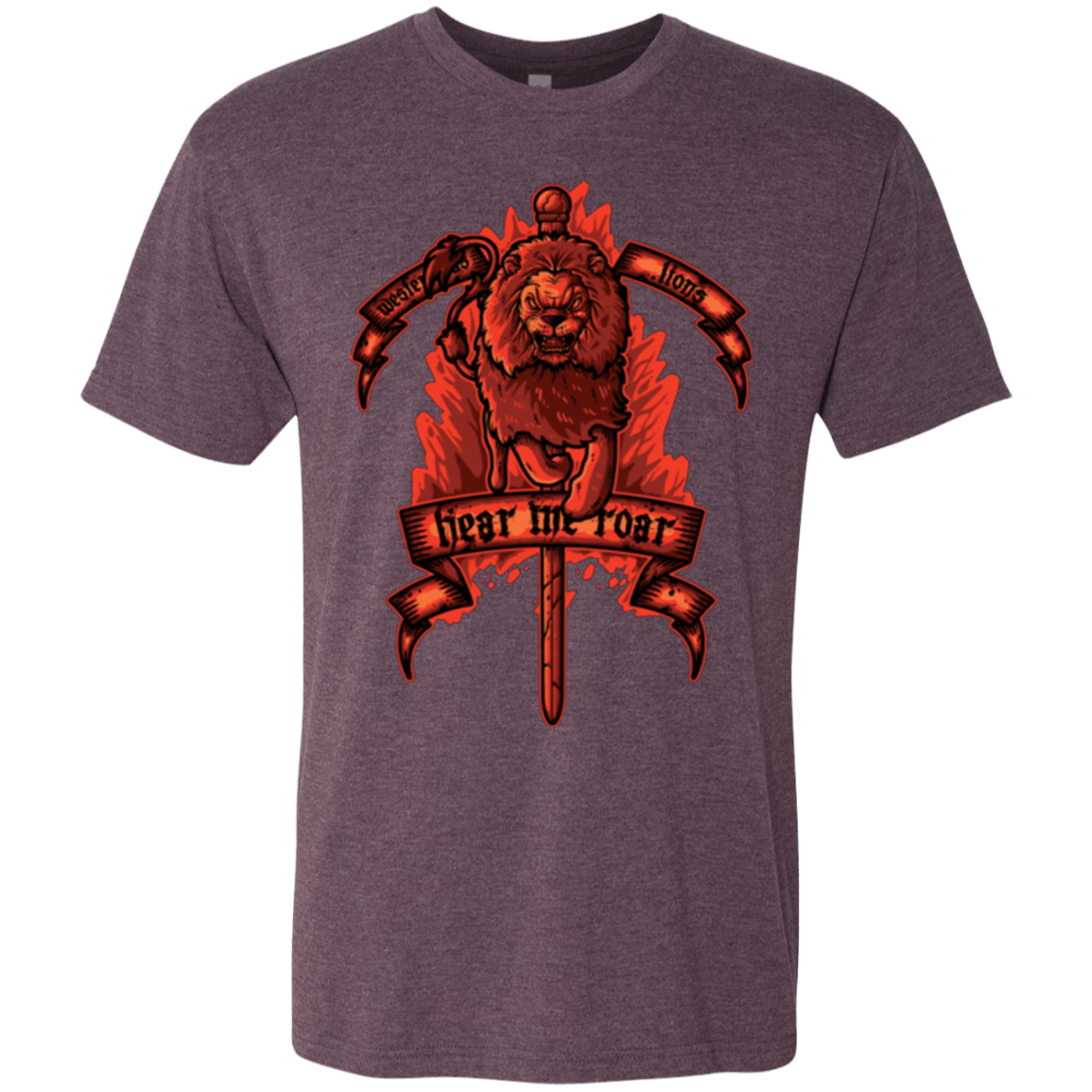 T-Shirts Vintage Purple / Small HEAR ME ROAR Men's Triblend T-Shirt
