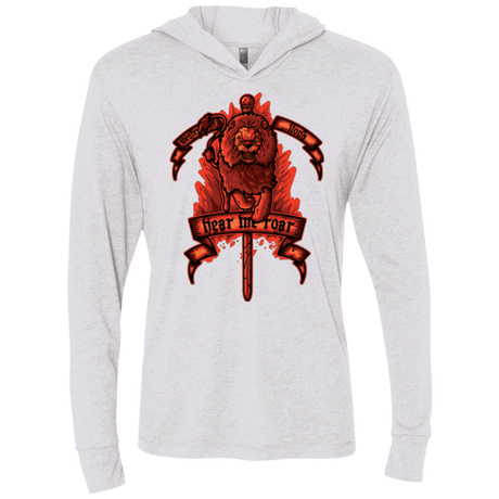 T-Shirts Heather White / X-Small HEAR ME ROAR Triblend Long Sleeve Hoodie Tee