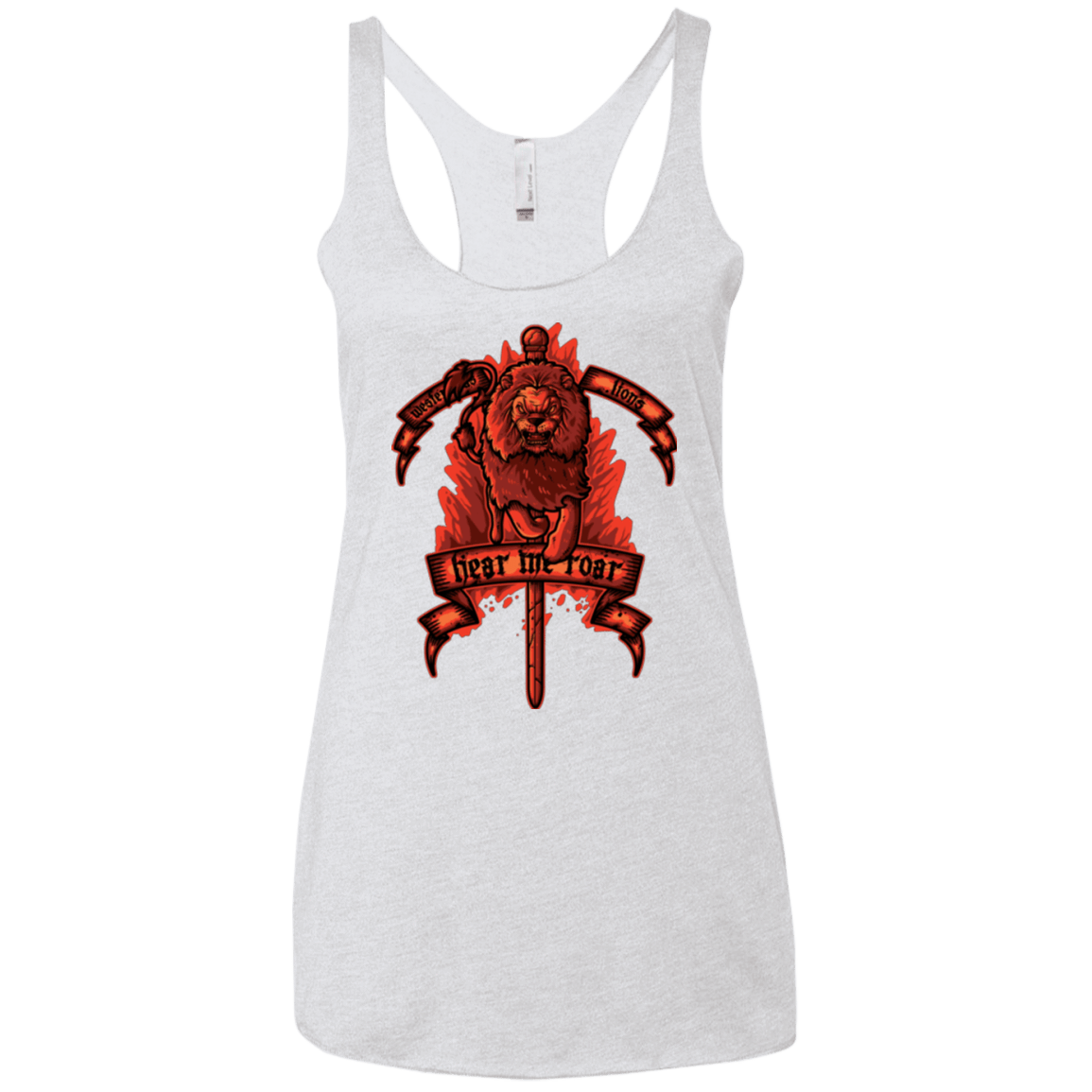 T-Shirts Heather White / X-Small HEAR ME ROAR Women's Triblend Racerback Tank