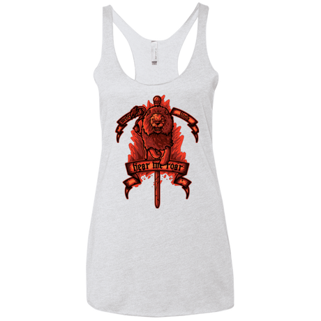 T-Shirts Heather White / X-Small HEAR ME ROAR Women's Triblend Racerback Tank