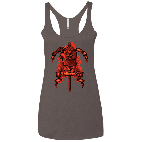 T-Shirts Macchiato / X-Small HEAR ME ROAR Women's Triblend Racerback Tank