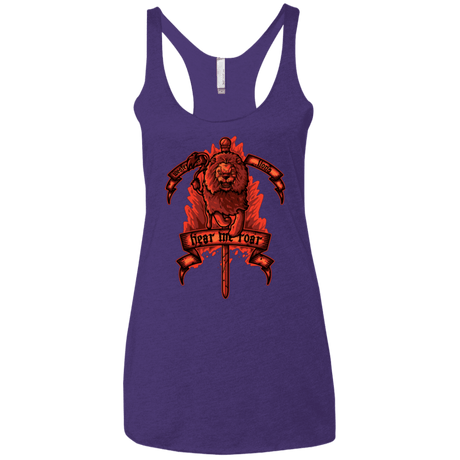 T-Shirts Purple / X-Small HEAR ME ROAR Women's Triblend Racerback Tank