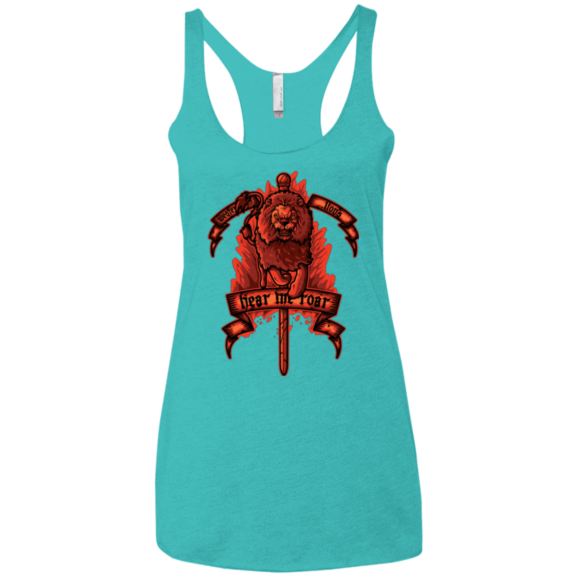 T-Shirts Tahiti Blue / X-Small HEAR ME ROAR Women's Triblend Racerback Tank