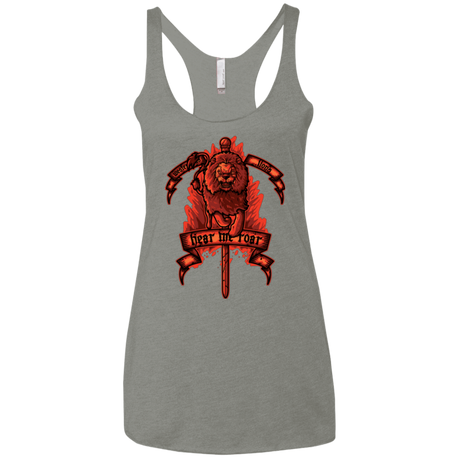 T-Shirts Venetian Grey / X-Small HEAR ME ROAR Women's Triblend Racerback Tank