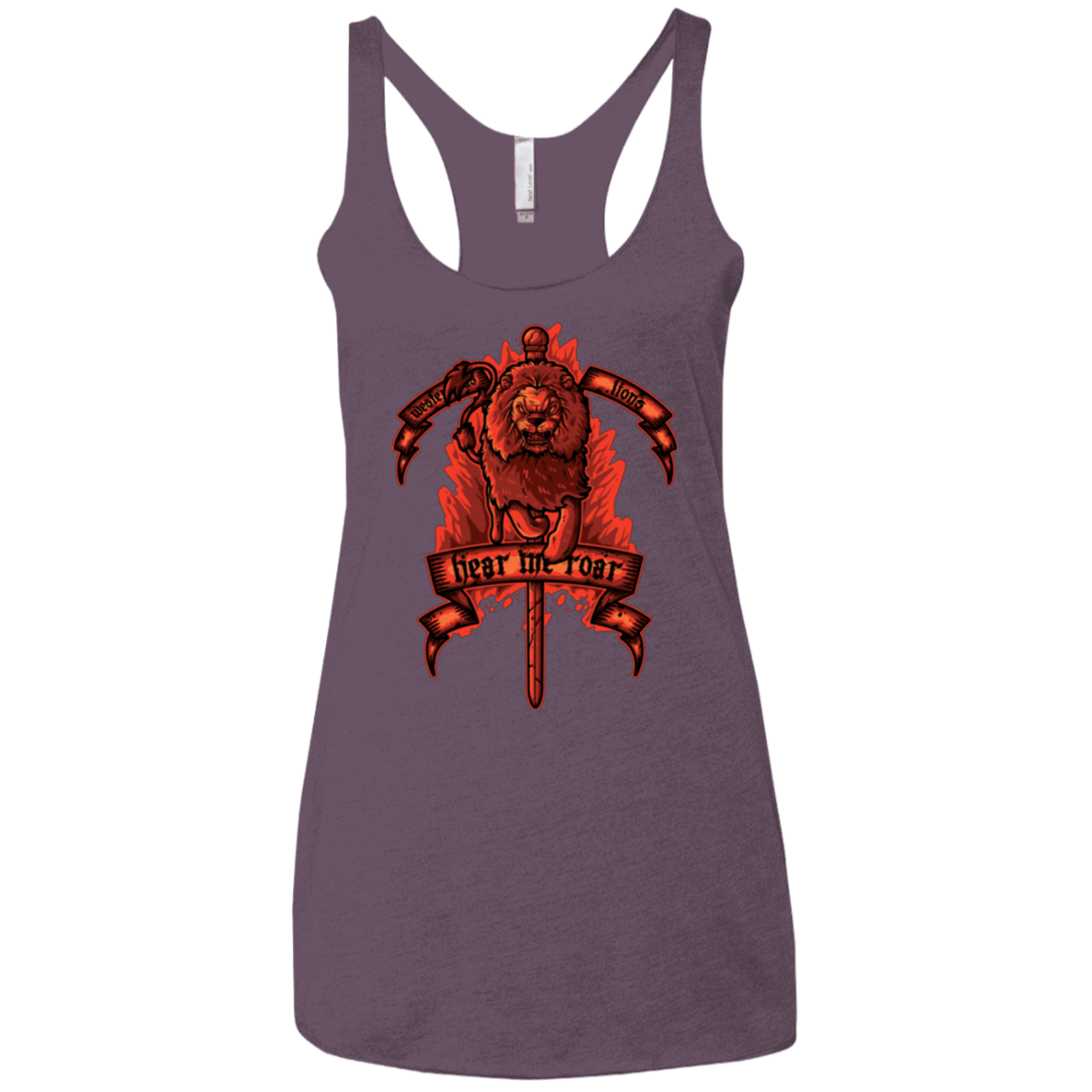 T-Shirts Vintage Purple / X-Small HEAR ME ROAR Women's Triblend Racerback Tank