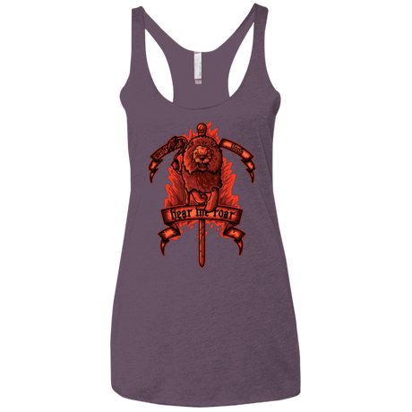 T-Shirts Vintage Purple / X-Small HEAR ME ROAR Women's Triblend Racerback Tank