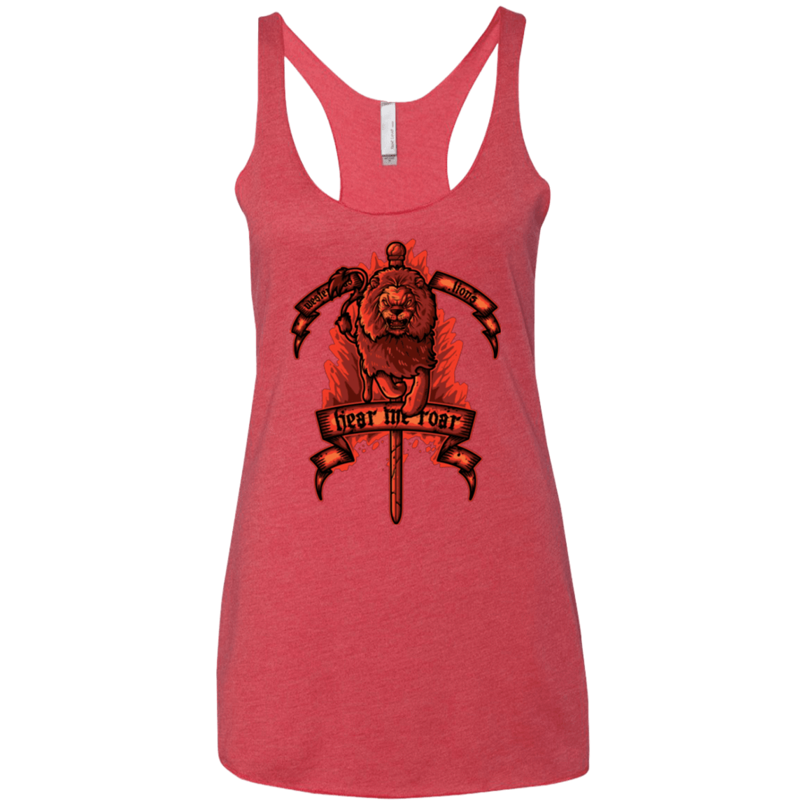T-Shirts Vintage Red / X-Small HEAR ME ROAR Women's Triblend Racerback Tank