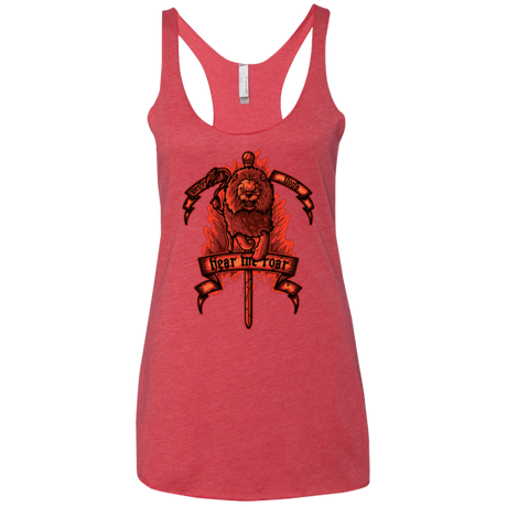 T-Shirts Vintage Red / X-Small HEAR ME ROAR Women's Triblend Racerback Tank
