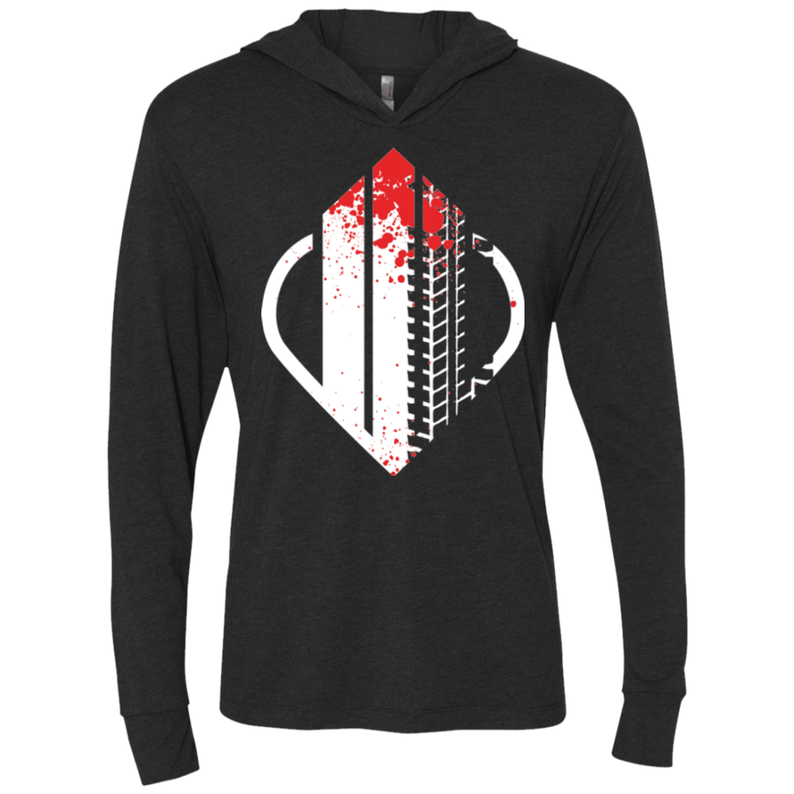 T-Shirts Vintage Black / X-Small Heart Enterprises - Please Hold Triblend Long Sleeve Hoodie Tee