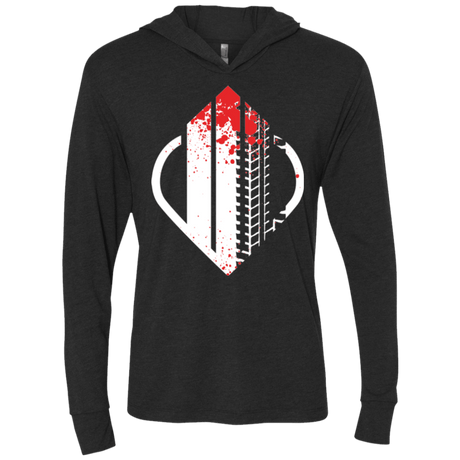 T-Shirts Vintage Black / X-Small Heart Enterprises - Please Hold Triblend Long Sleeve Hoodie Tee