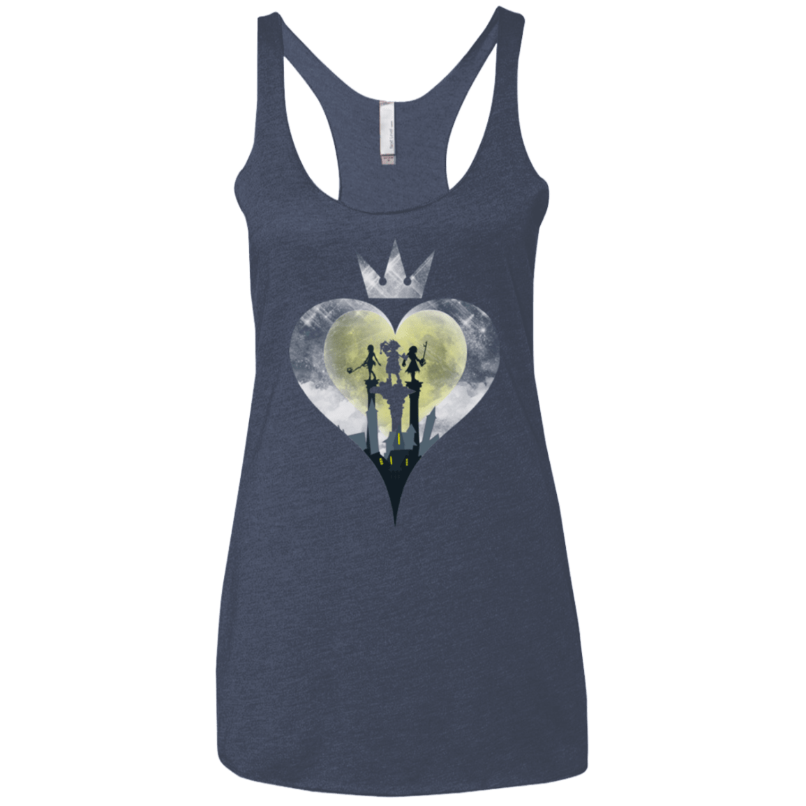 T-Shirts Vintage Navy / X-Small Heart Kingdom Women's Triblend Racerback Tank