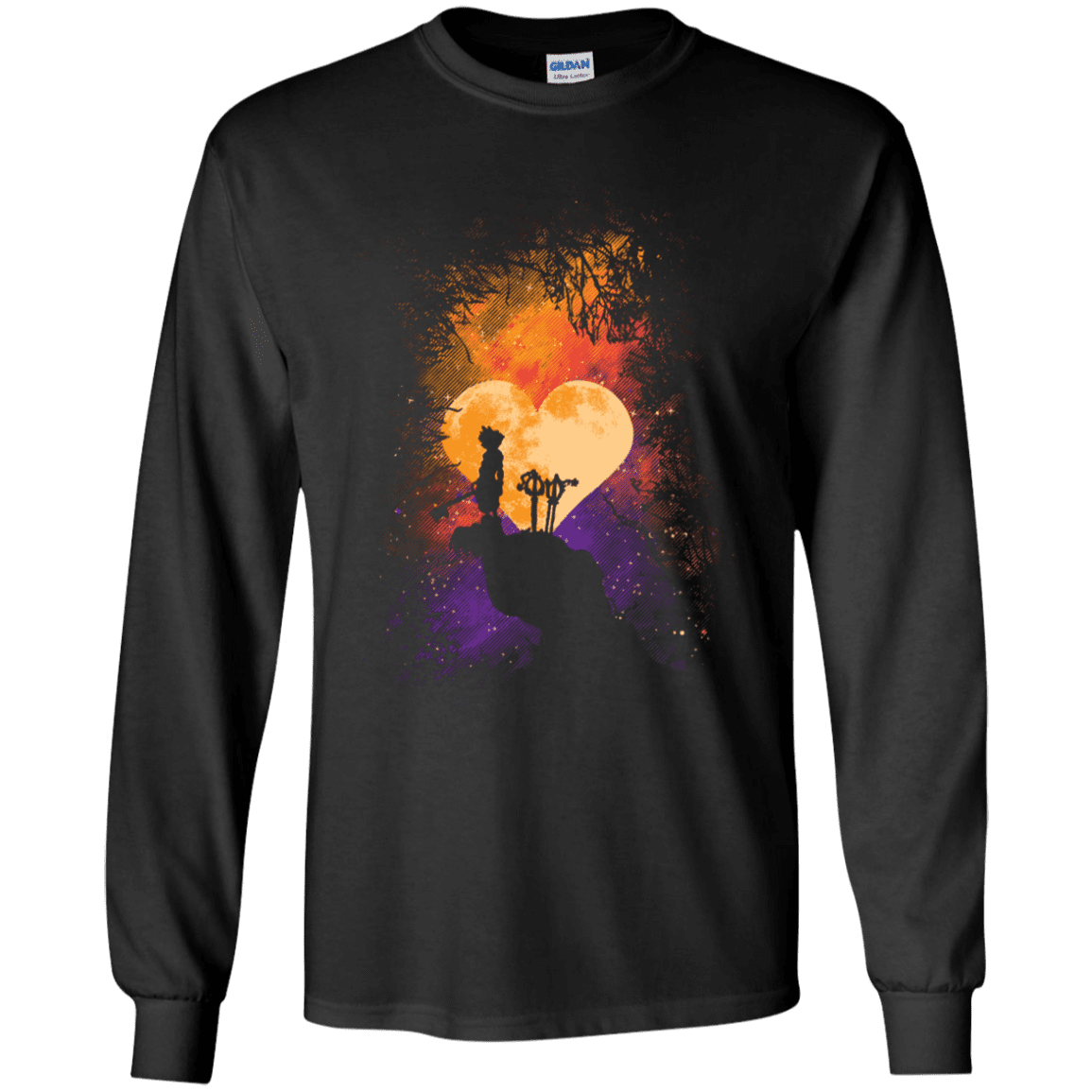 T-Shirts Black / S Heart Of Gold Men's Long Sleeve T-Shirt