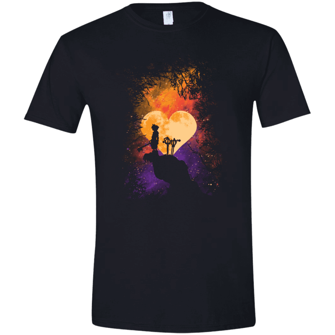 T-Shirts Black / X-Small Heart Of Gold Men's Semi-Fitted Softstyle