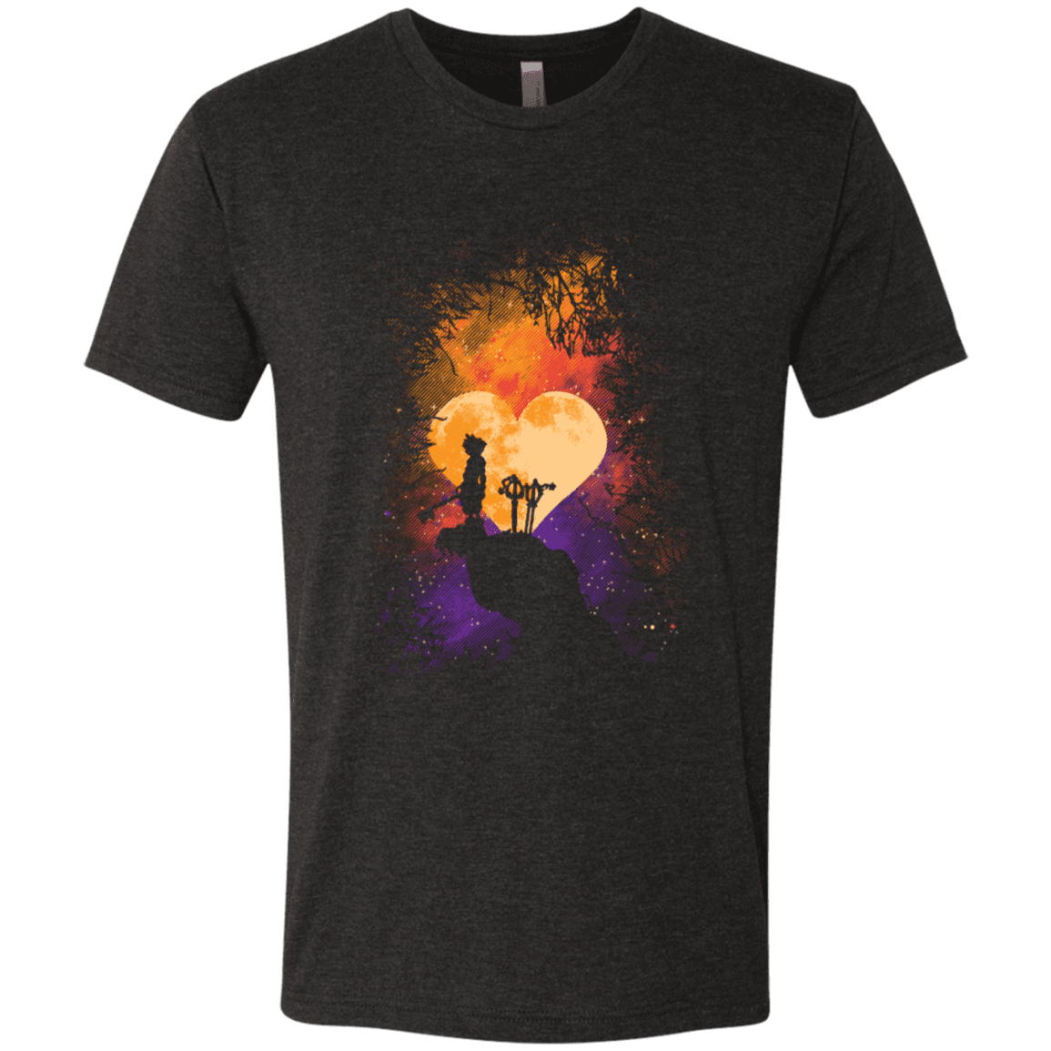 T-Shirts Vintage Black / S Heart Of Gold Men's Triblend T-Shirt