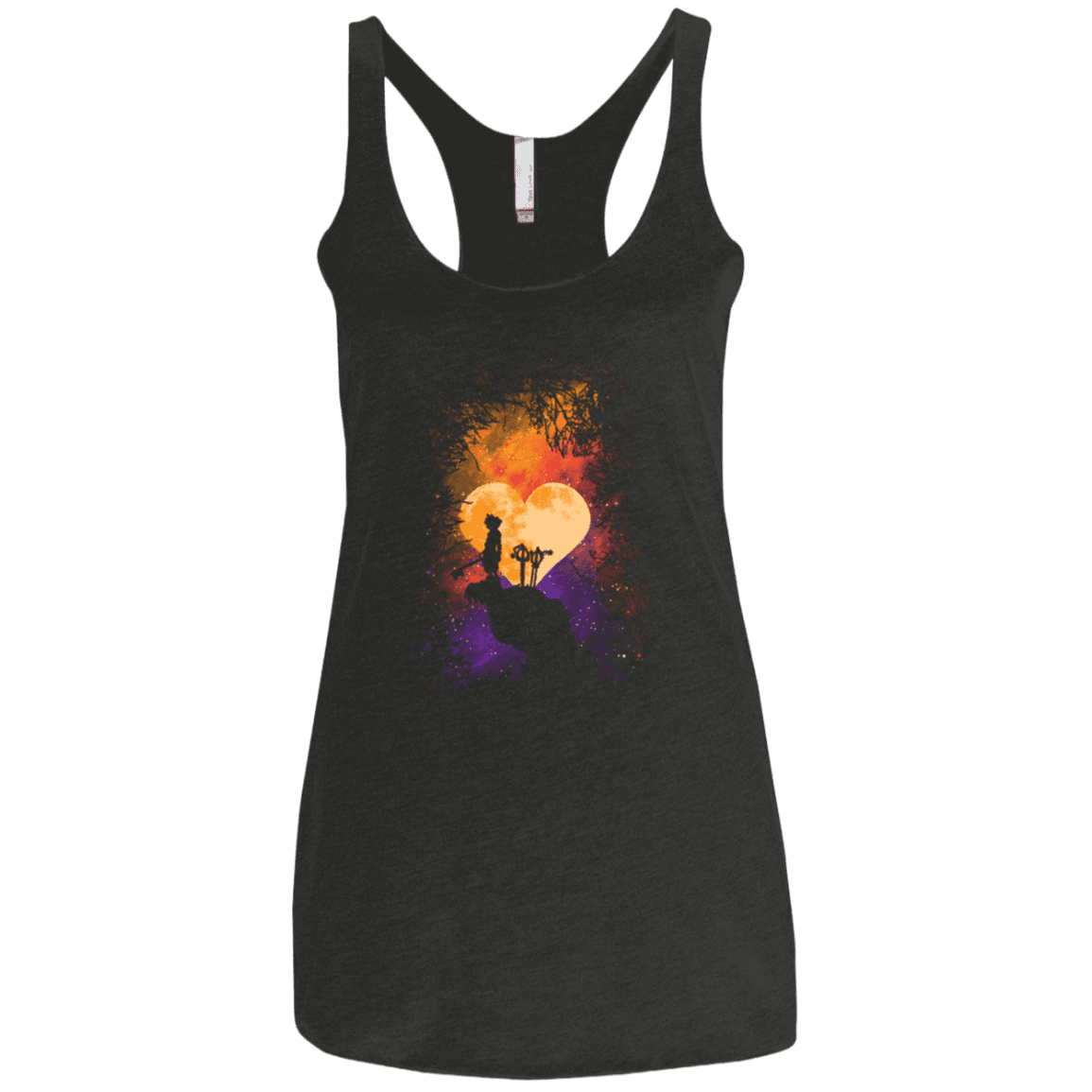 T-Shirts Vintage Black / X-Small Heart Of Gold Women's Triblend Racerback Tank