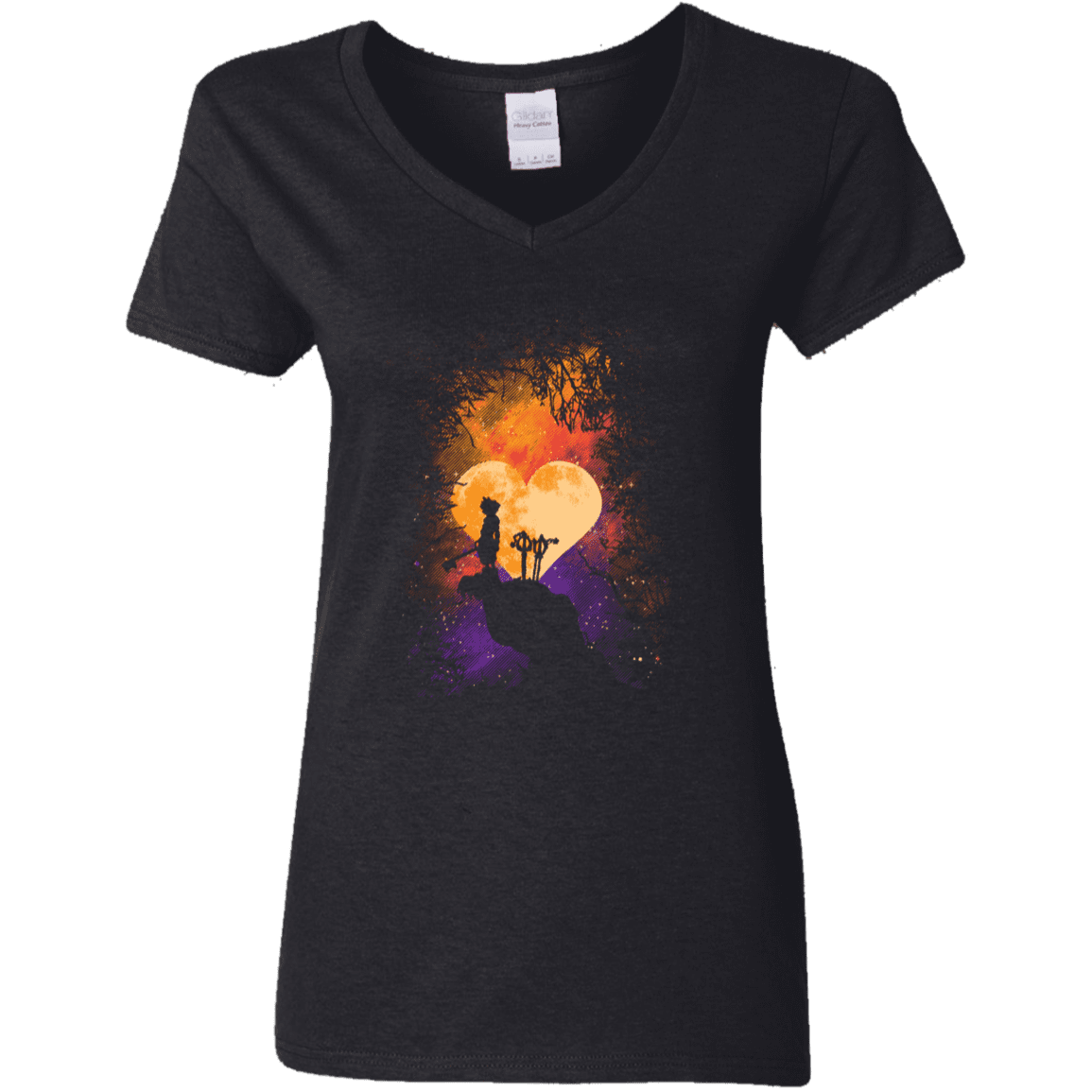 T-Shirts Black / S Heart Of Gold Women's V-Neck T-Shirt