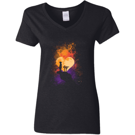 T-Shirts Black / S Heart Of Gold Women's V-Neck T-Shirt