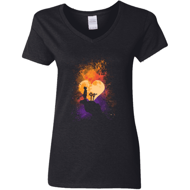 T-Shirts Black / S Heart Of Gold Women's V-Neck T-Shirt