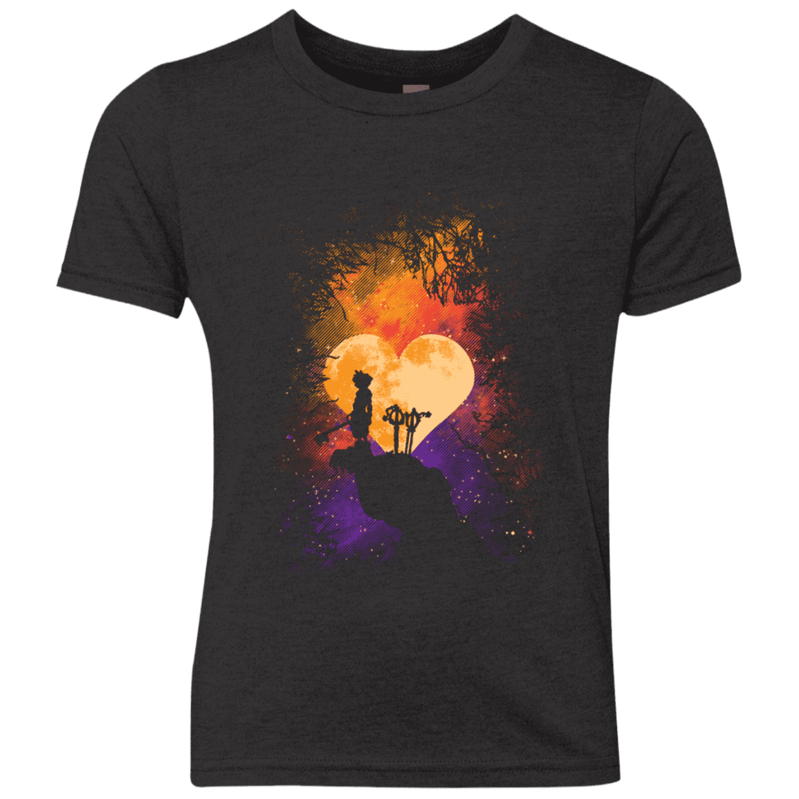 T-Shirts Vintage Black / YXS Heart Of Gold Youth Triblend T-Shirt