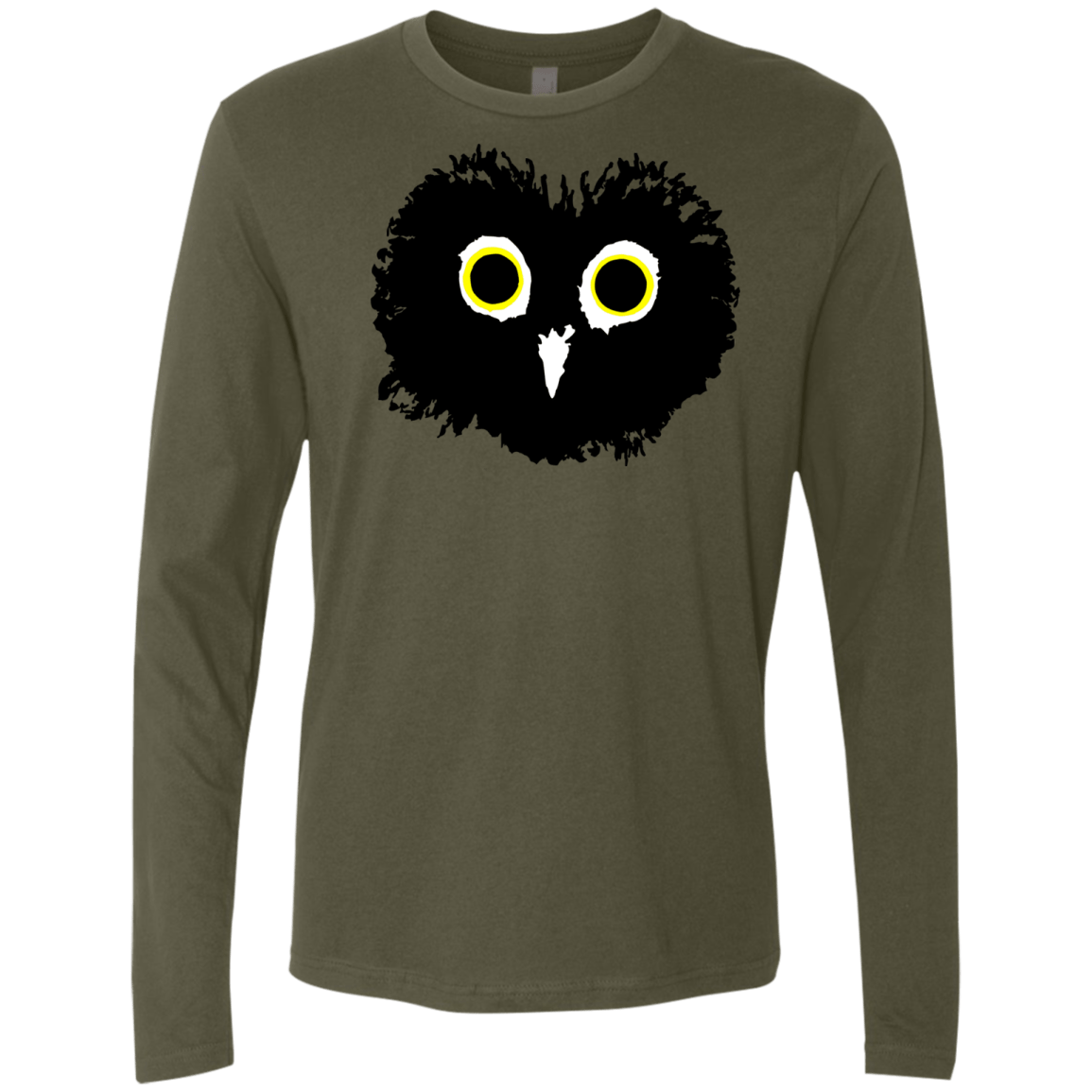 T-Shirts Military Green / S Heart Owls Men's Premium Long Sleeve