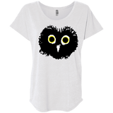 T-Shirts Heather White / X-Small Heart Owls Triblend Dolman Sleeve